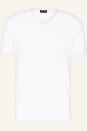 Olymp T-Shirt Aus Leinen weiss