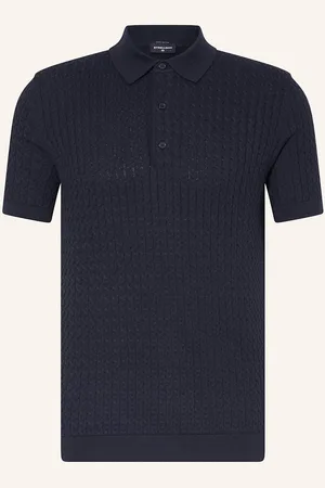 Strellson Strick-Poloshirt Kito blau