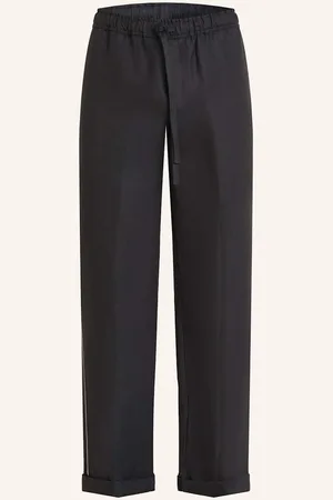 Dolce & Gabbana Leinenhose Regular Fit schwarz