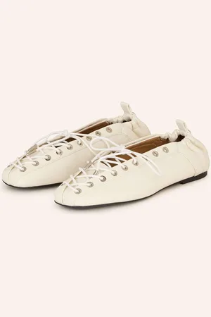 Ganni Ballerinas weiss