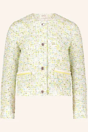 Cartoon Tweed-Jacke Mit Glitzergarn beige