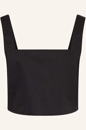 Calvin Klein Cropped-Top Mit Leinen