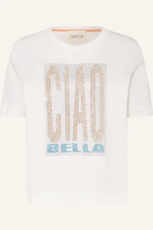 Cartoon T-Shirt Mit Schmucksteinen