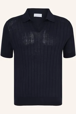 Baldessarini Strick-Poloshirt blau