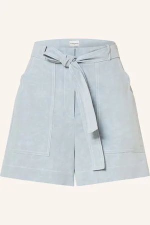 Claudie Pierlot Shorts In Jeansoptik Mit Leinen blau