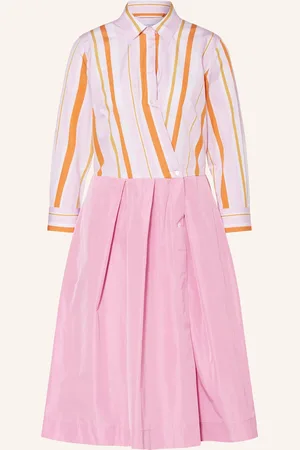 SARA ROKA Kleid Im Materialmix rosa
