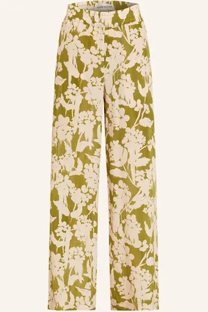 Victoria Beckham Marlenehose Aus Seide gruen