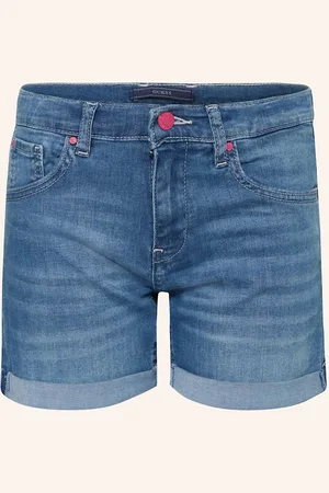 Guess Jeansshorts Mit Schmucksteinen blau