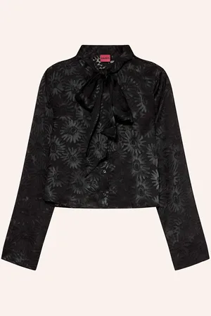 HUGO BOSS Bluse Eurydyke Mit Abnehmbarer Schluppe