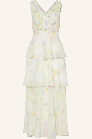 Apart Abendkleid In Wickeloptik gelb