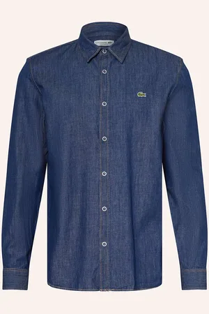 Lacoste Jeanshemd Regular Fit blau
