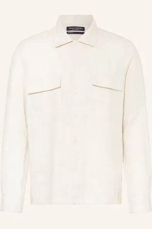 Marc O’ Polo Hemd Regular Fit Aus Leinen braun