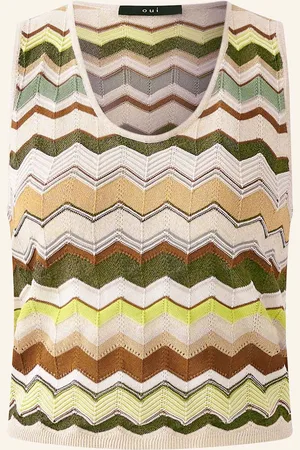 Oui Stricktop Mit Glitzergarn gruen