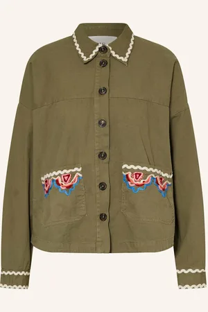 Y.A.S Jacke Mit Pailletten Und Schmucksteinen gruen