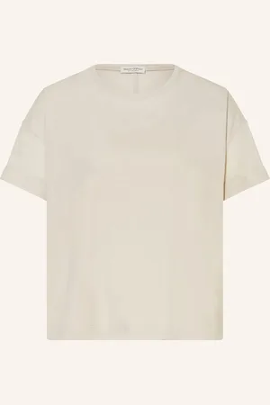 Marc O’ Polo T-Shirt Im Materialmix weiss