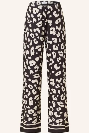 DARLING HARBOUR Marlenehose Aus Satin schwarz