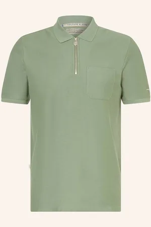 Colours & Sons Jersey-Poloshirt Regular Fit gruen