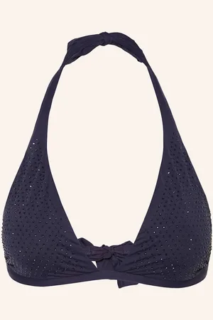 Vilebrequin Neckholder-Bikini-Top Sparkling Relief Flecha Mit Schmucksteinen blau
