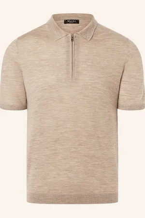 Maerz Strick-Poloshirt Aus Merinowolle