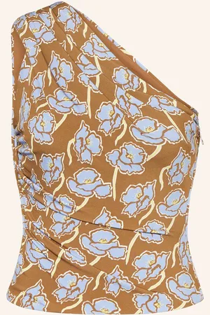 VERSACE One-Shoulder-Top braun