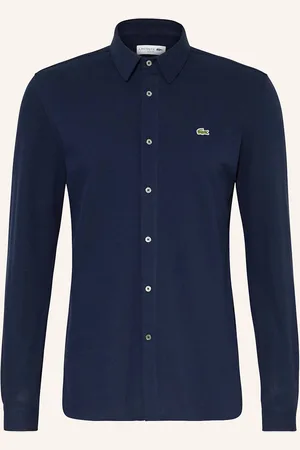 Lacoste Piqué-Hemd Slim Fit blau