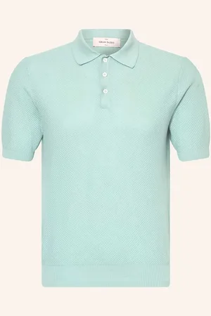 Gran Sasso Strick-Poloshirt blau