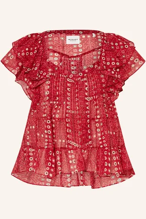 Marant Etoile Blusenshirt Madrana Mit Volants rot