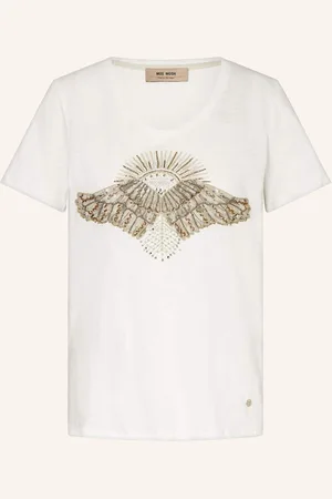 Mos Mosh T-Shirt Mmnadine Mit Schmuckperlen Und Pailletten schwarz
