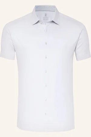 DESOTO Kurzarm-Hemd Extra Slim Fit blau