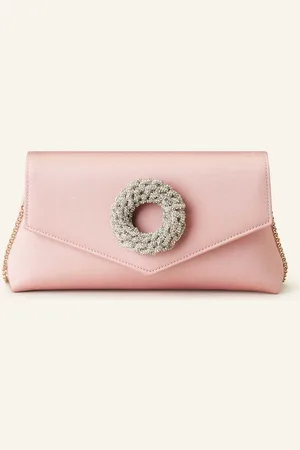 Hibourama Clutch Katy Mit Schmucksteinen rosa