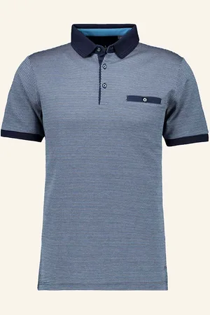 Ragman Jersey-Poloshirt blau
