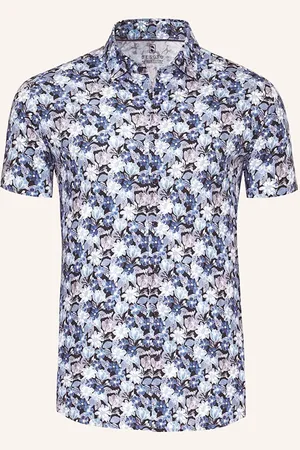 DESOTO Kurzarm-Hemd Slim Fit blau