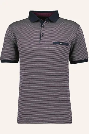 Ragman Jersey-Poloshirt blau