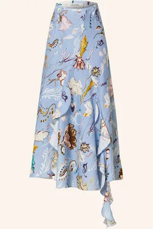 Dorothee Schumacher Rock Floral Power Mit Volants blau