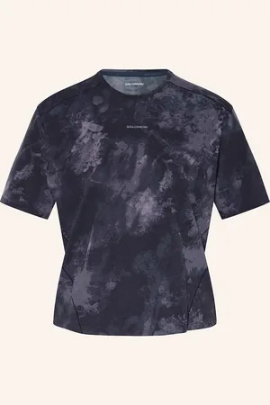 Salomon T-Shirt Trackline blau