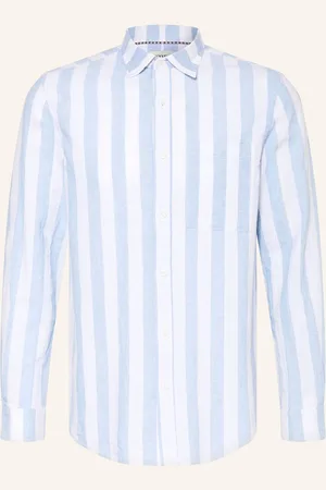 Scotch&Soda Hemd Regular Fit Mit Leinen blau