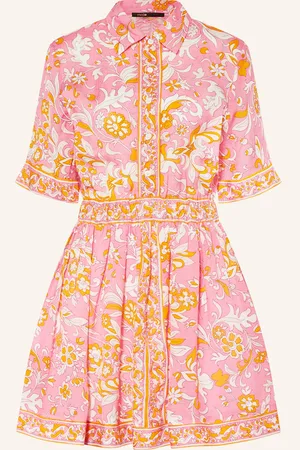 Maje Kleid Mit Leinen pink