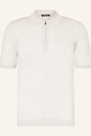 Maerz Strick-Poloshirt Aus Merinowolle grau
