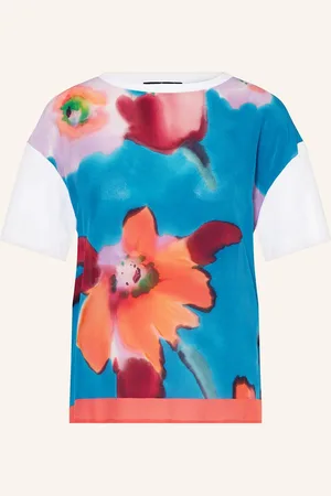 Luisa Cerano T-Shirt Aus Seide blau