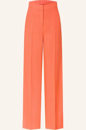 Luisa Cerano Marlenehose Mit Leinen rot