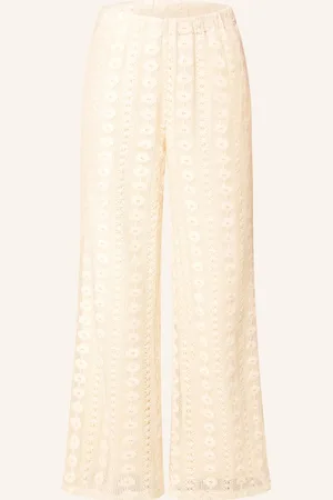 Cartoon Marlenehose Aus Spitze beige