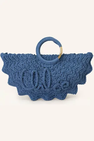 Chloé Handtasche Bracelet Paravent blau