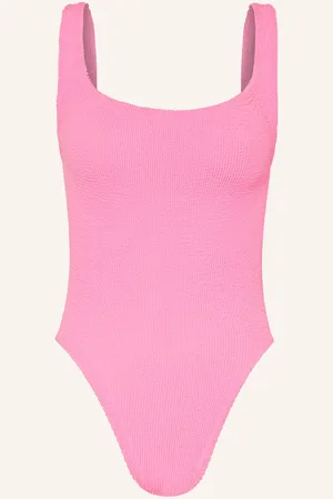 Hunza G Badeanzug Square Neck pink