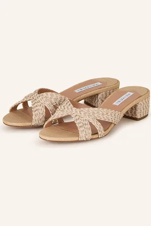 Aquazzura Pantoletten Sundance beige