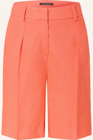 Luisa Cerano Shorts Mit Leinen rot