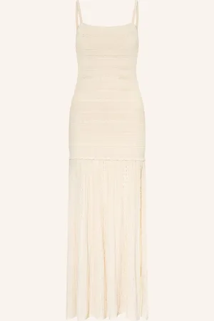 Sandro Strickkleid beige