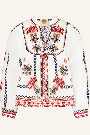 Farm Rio Bluse Marys Tiles weiss