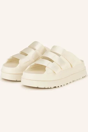UGG Plateau-Pantoletten Goldenglow weiss