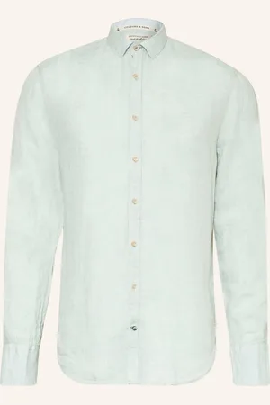 Colours & Sons Leinenhemd Regular Fit gruen