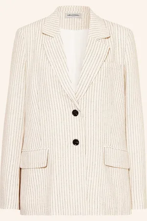 Lollys Laundry Blazer Ryanll Mit Leinen weiss